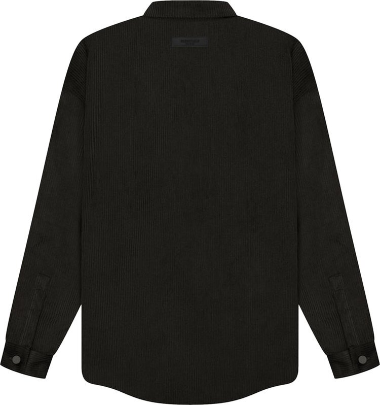 Рубашка Fear of God Essentials Corduroy Shirt Jacket 'Off Black', черный — фото 3
