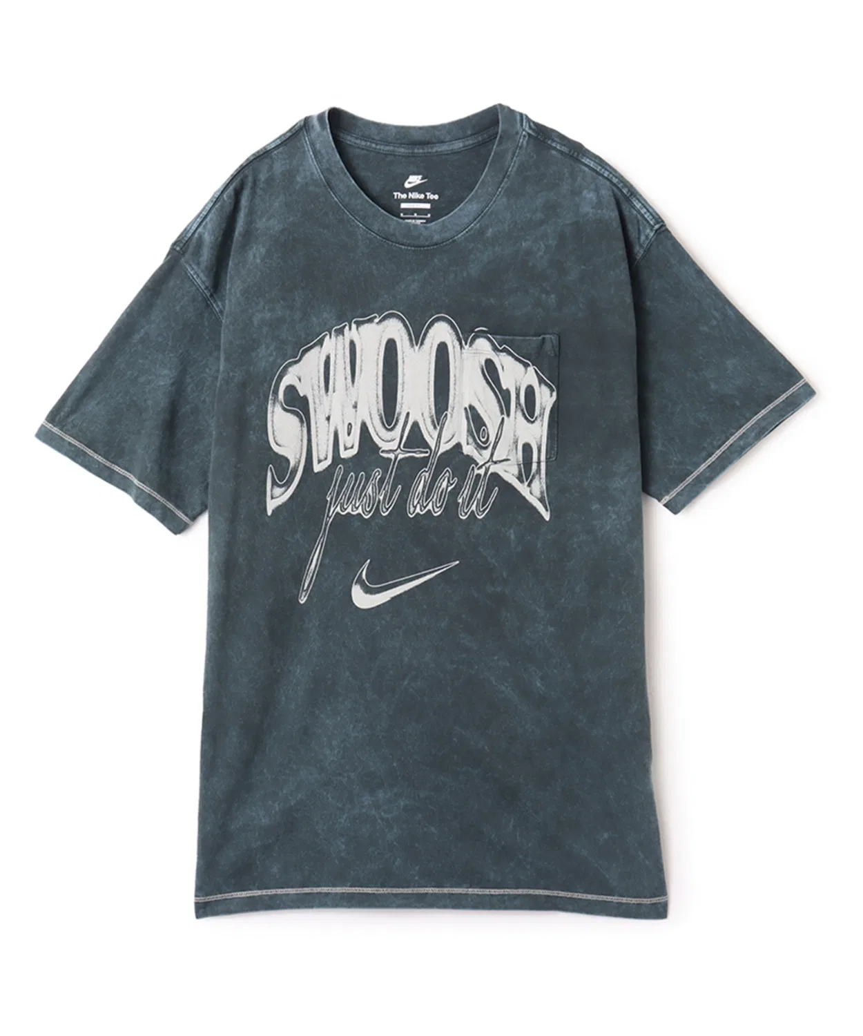 Мужская футболка с длинным рукавомхлопковая Max90 NIKE, Dark Green — фото 2