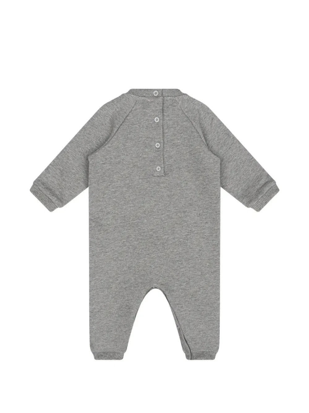 Флисовый комбинезон с инкрустированным мишкой Тедди Etro Kids, серый — фото 2