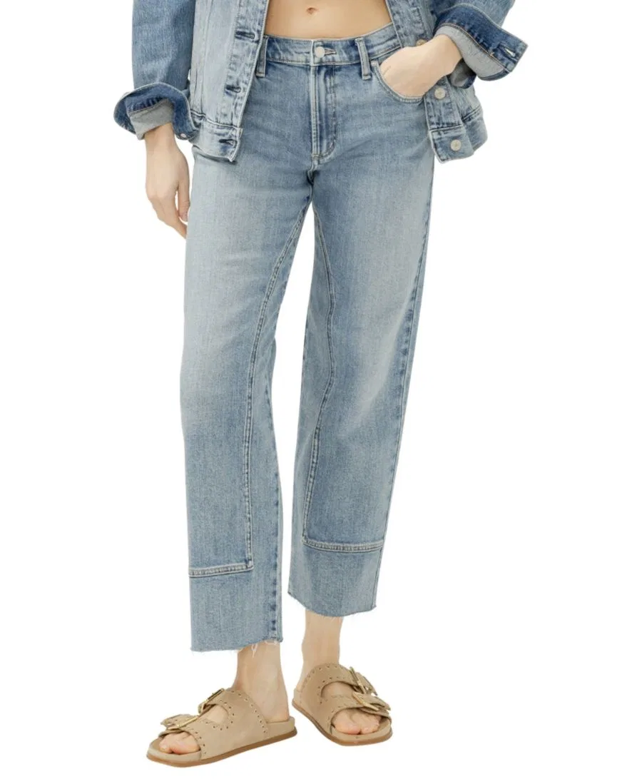 Джинсы прямого кроя Western Relaxed Straight-Leg Jeans Silver Jeans Co., Solstice