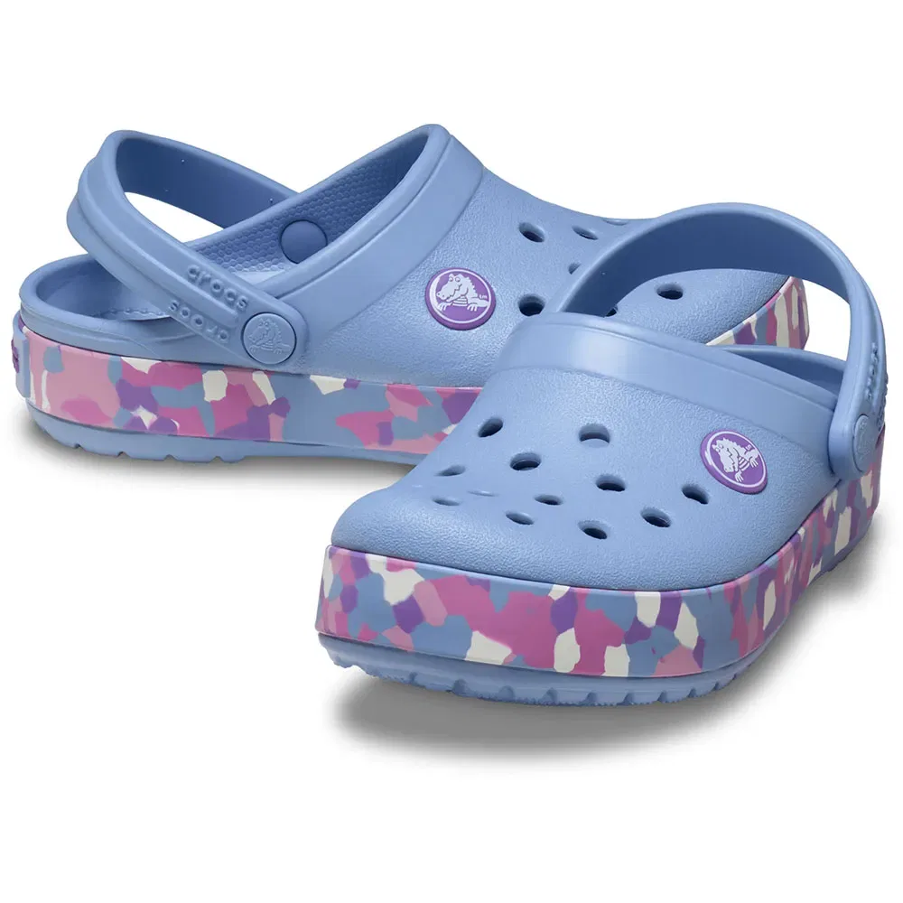 Сабо Crocs Crocband Glow Confetti Band, синий — фото 3
