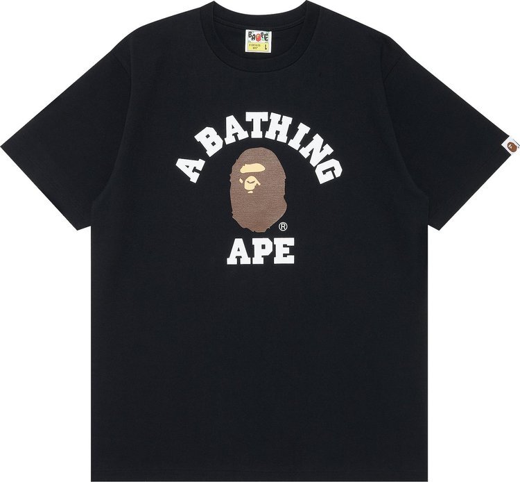 

Футболка BAPE College Tee 'Black', черный