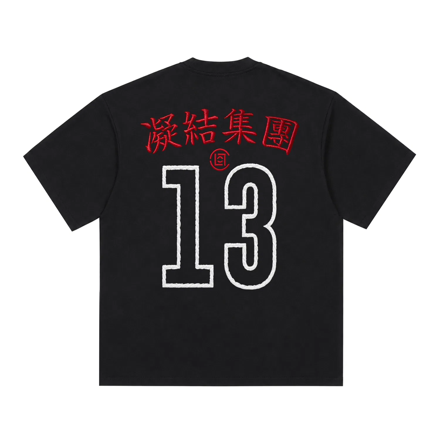 Детская футболка с круглым вырезом, прямой крой, Unisex Crew Neck Moderate Straight Fit, CLOT, Obsidian Black[320g Heavyweight 100% Cotton]