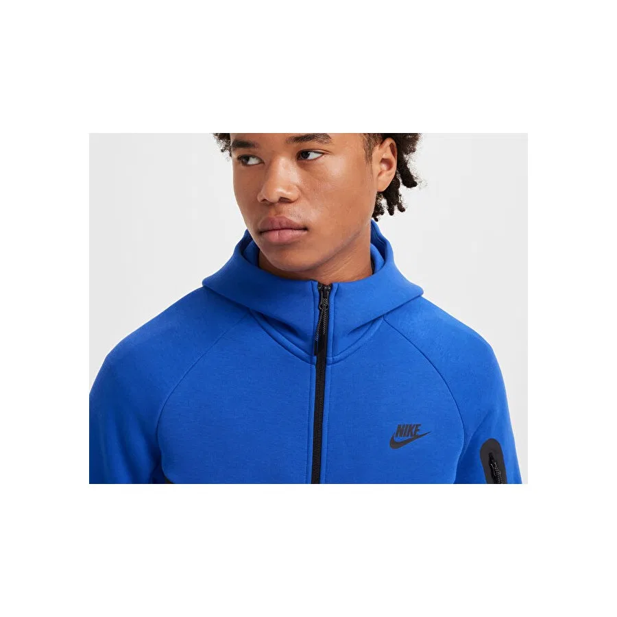 Мужской свитшот с капюшоном Nike Tech HV0949-480, Кремово-зелено-черный — фото 3