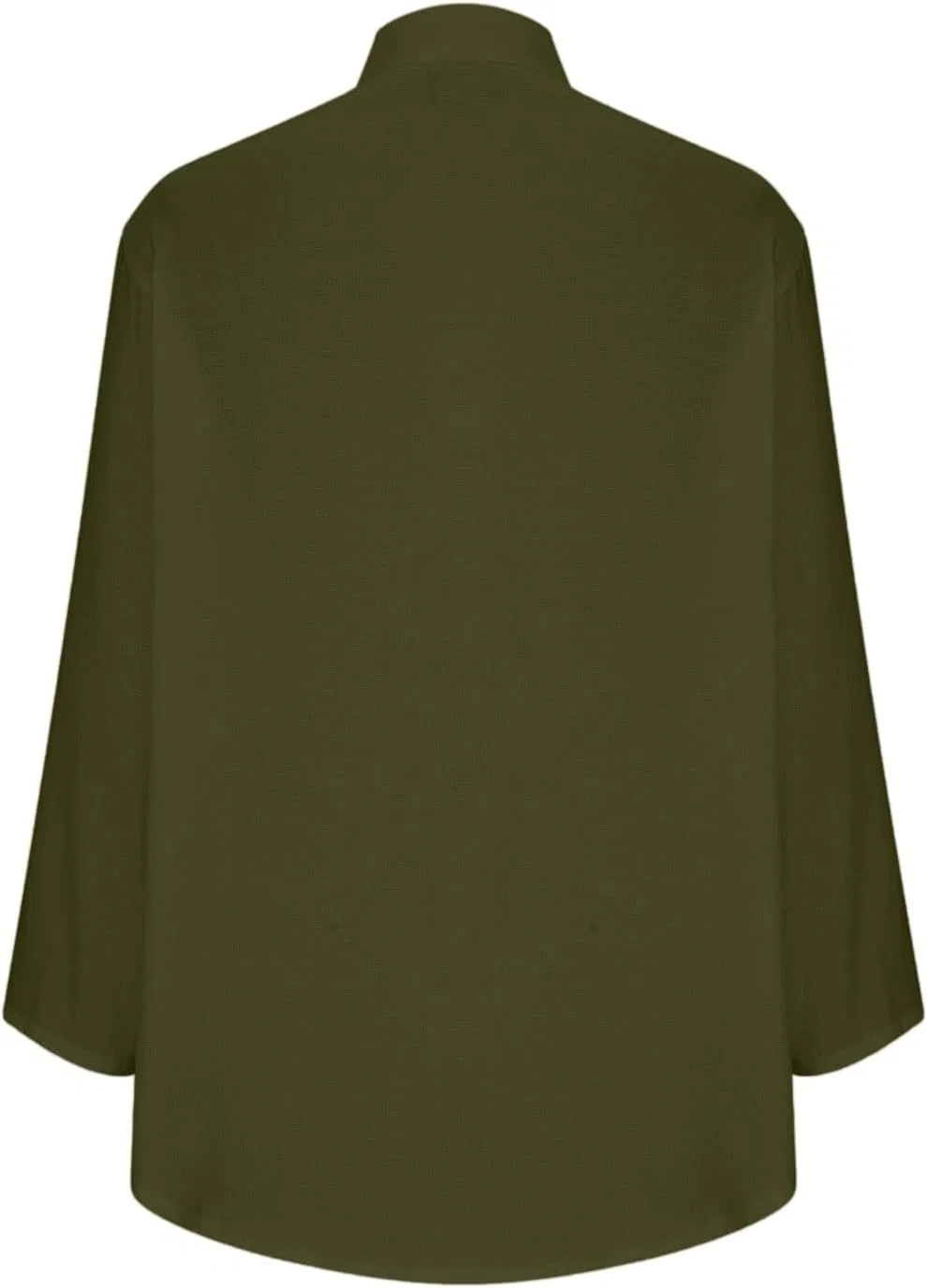 Женская свободная туника с воротником Pelang, Army Green — фото 4