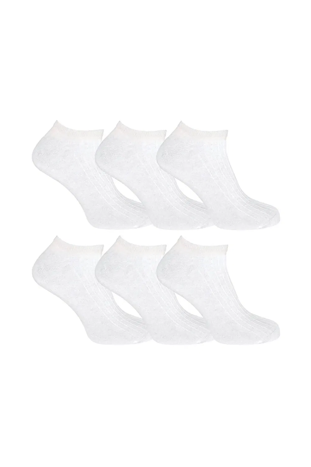 Набор носков-невидимок 6 пар хлопковый Sock Snob, White