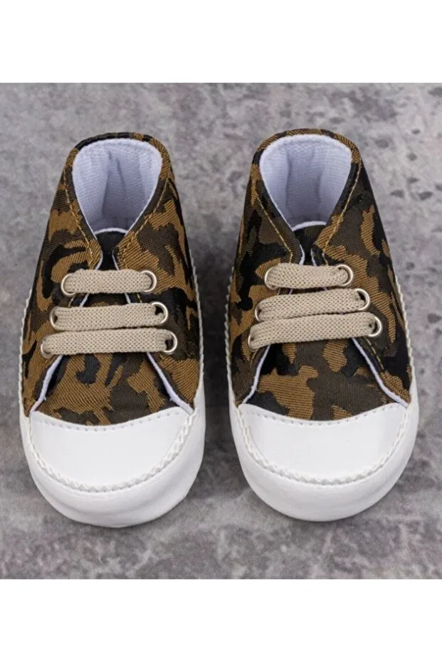 Детские пинетки для новорожденных с принтом Oscar Baby, Coffee Patterned