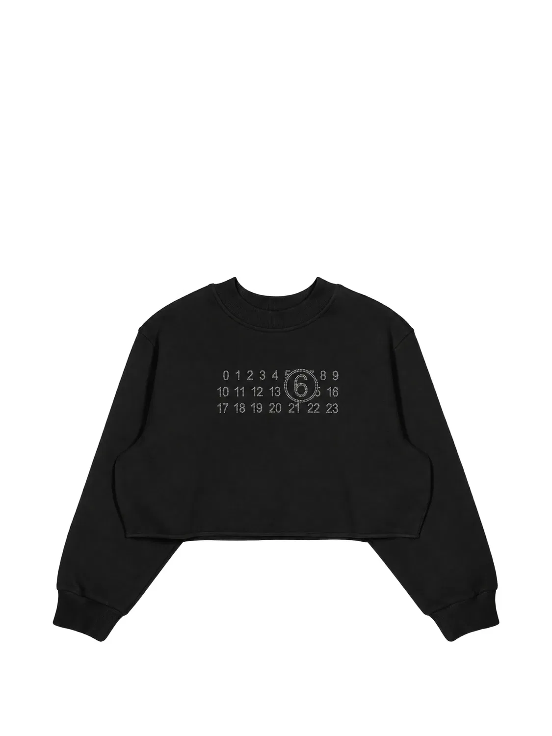 MM6 Maison Margiela Детский свитшот со стразами - черный