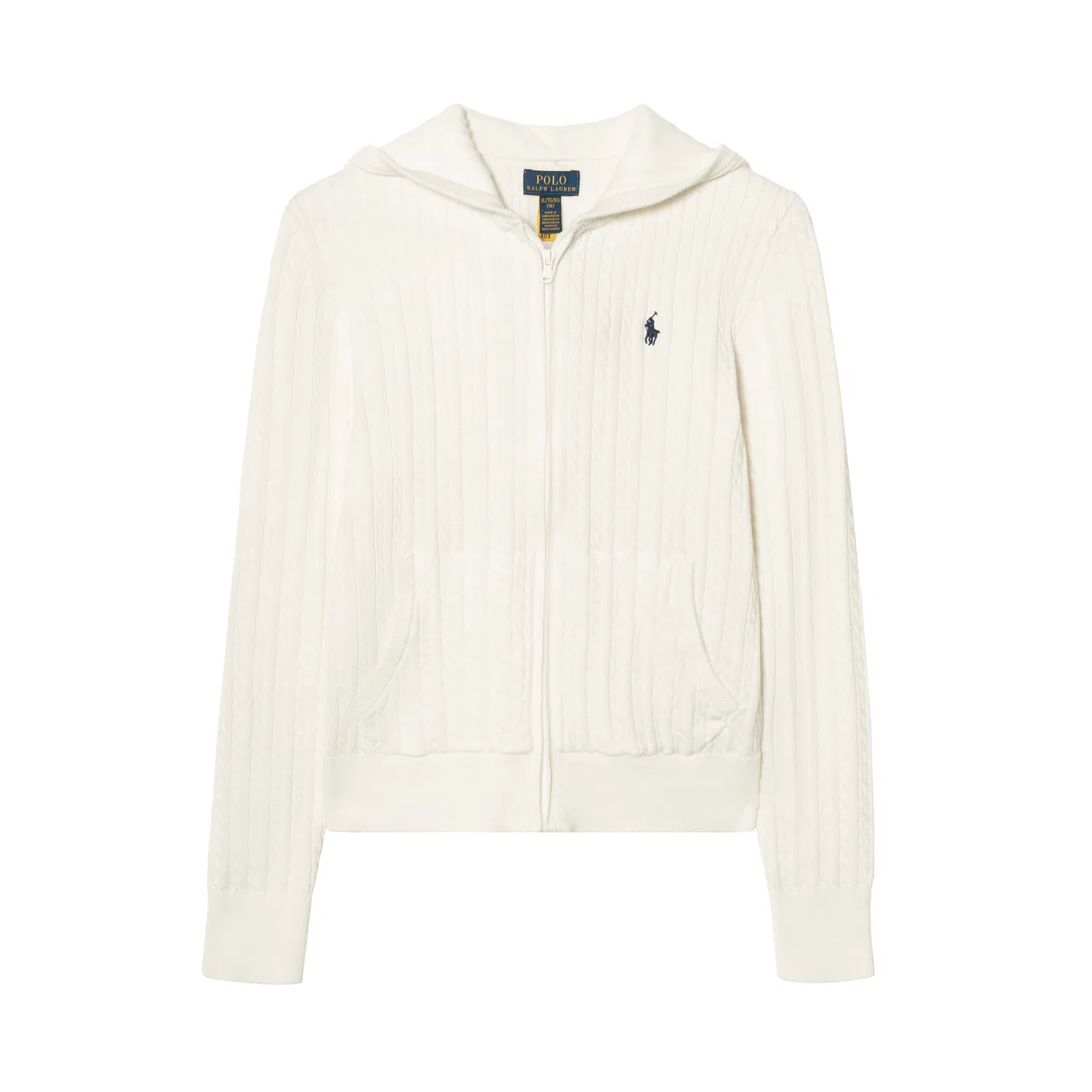 Детский свитер с длинным рукавом Polo Ralph Lauren, Optical White & Navy Cyan — фото 4
