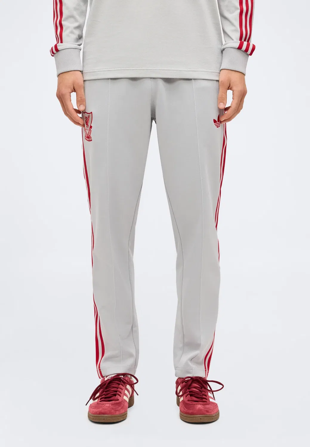 Спортивные штаны футбольного клуба «Ливерпуль» - клубная одежда Adidas Originals, Grey Two