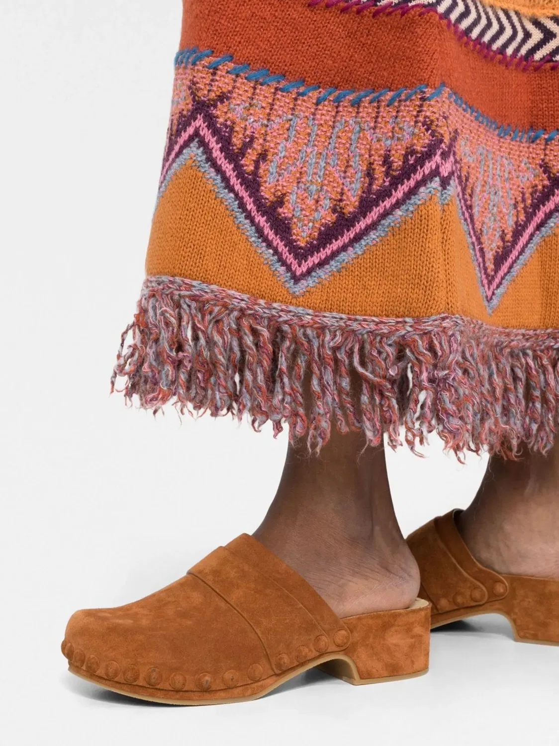 Длинное платье с интарсией ETRO, коричневый — фото 4