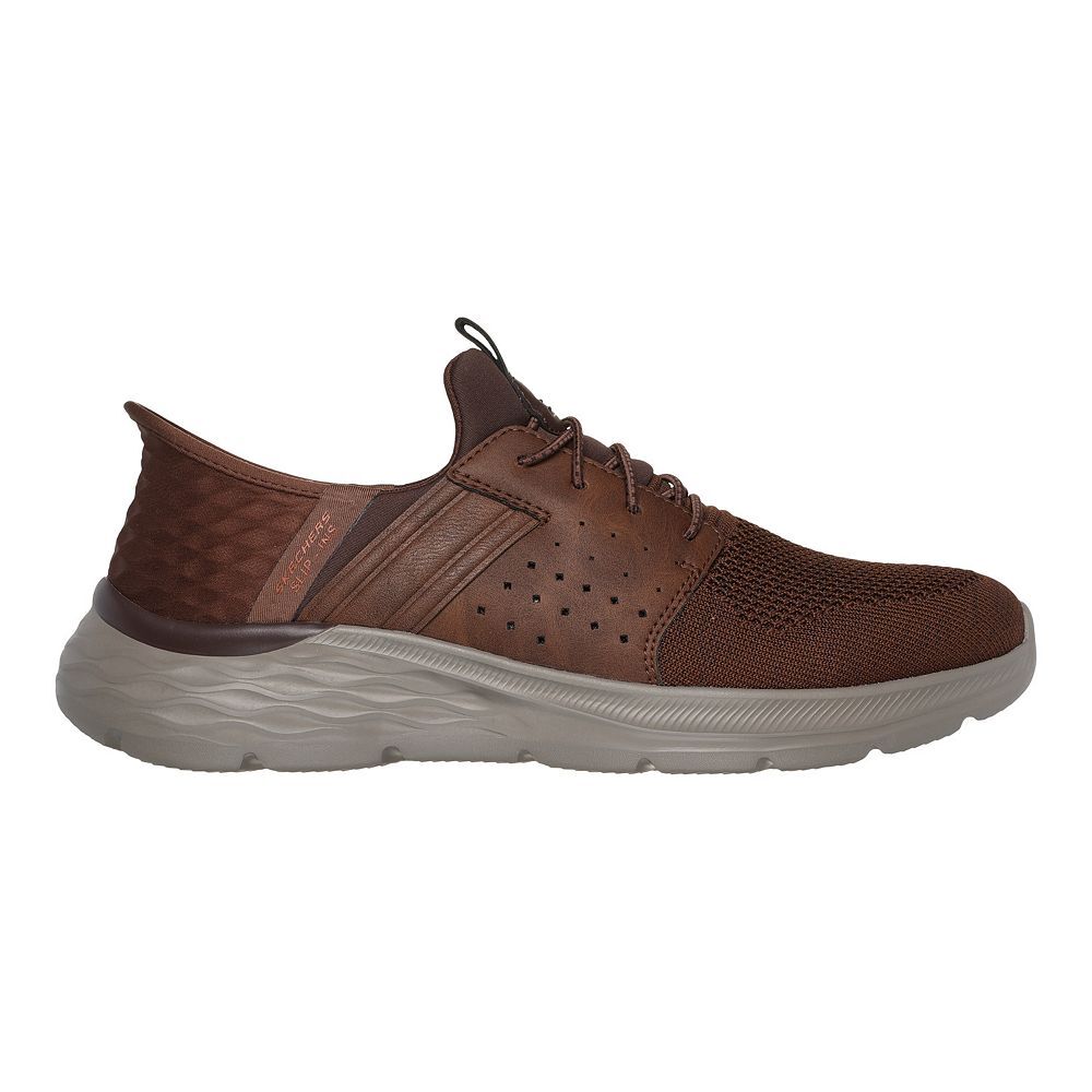 Мужская обувь Skechers Hands Free Slip-ins Relaxed Fit Garner Newick, цвет Dark Brown — фото 2