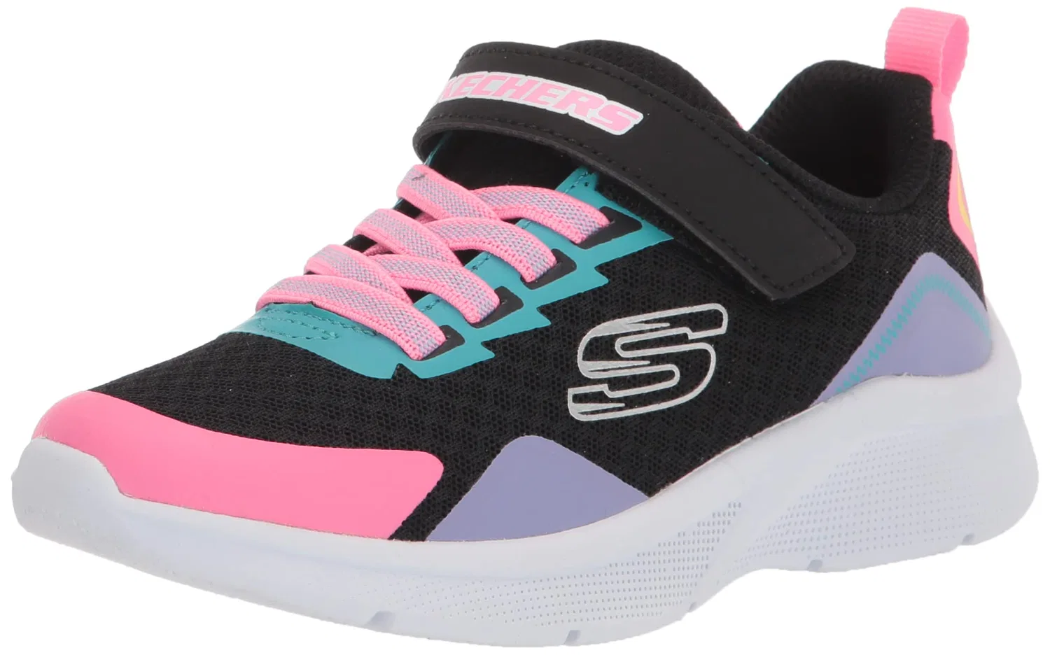 Детские кроссовки для девочек Skechers, Black Synthetic Multi Trim