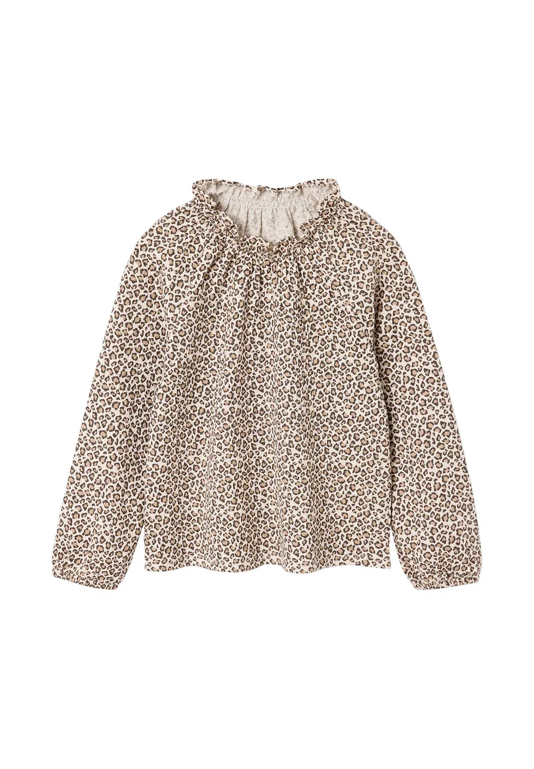 Mädchen blusenshirt mit rüschenkragen - блузка Vertbaudet, Camel