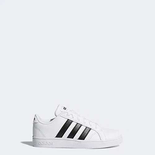 Детские кроссовки для девочек с закрытым носком Baseline Adidas, White Black White — фото 3