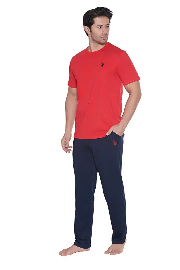 Мужской комплект пижам с коротким рукавом Homewear U.S. Polo Assn., Burgundy