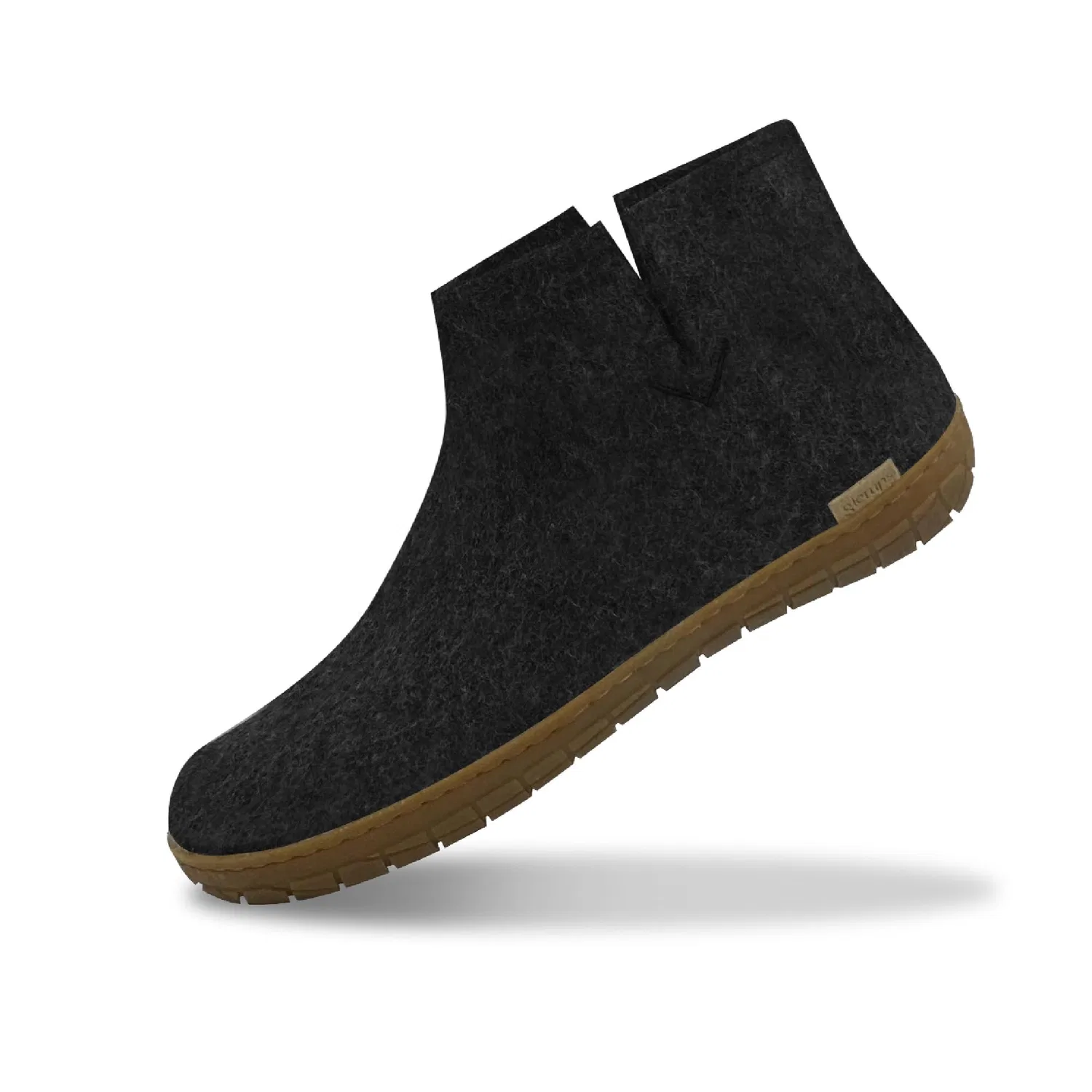 Детские тапочки-сабо из шерсти Glerups, Black Charcoal