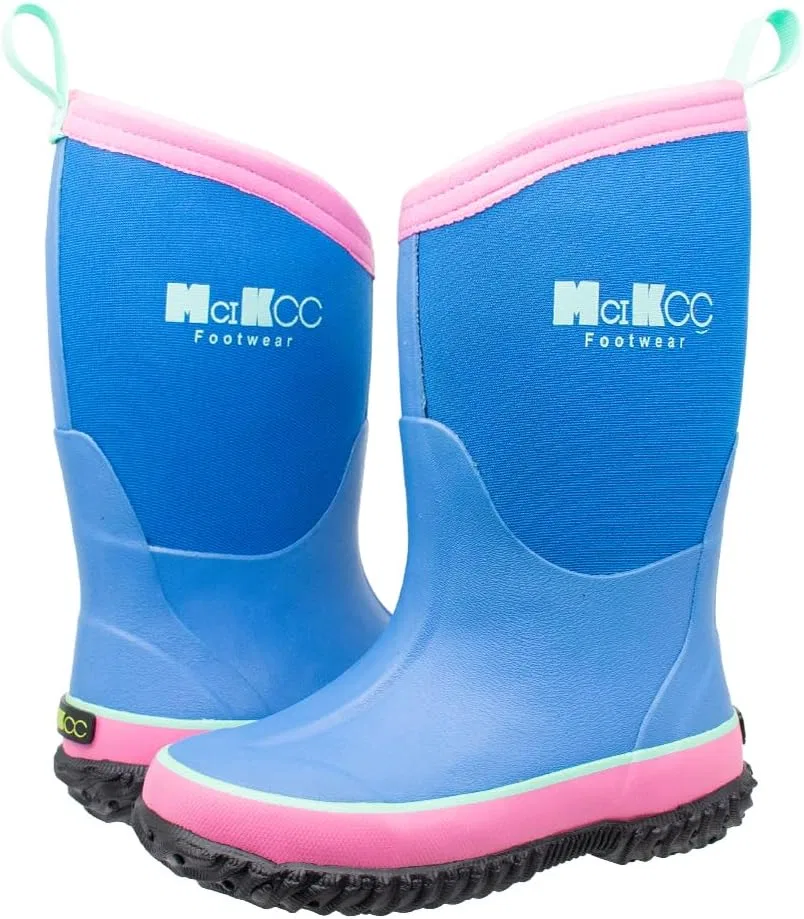 Детские резиновые сапоги для мальчиков и девочек MCIKCC, Blue Pink — фото 4