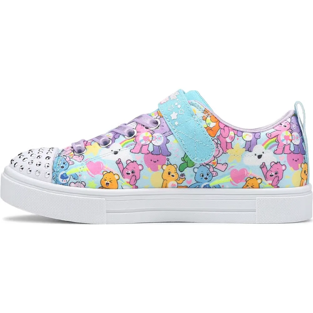 Детские кроссовки Care Bear мерцающие искры Skechers, Blue Multi Care Bear — фото 3