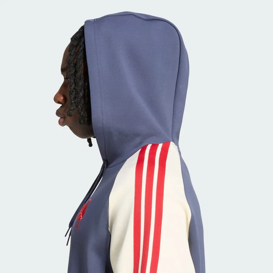 Спортивный свитшот ADIDAS PERFORMANCE «Frankreich Rugby» пыльно-синего цвета — фото 4