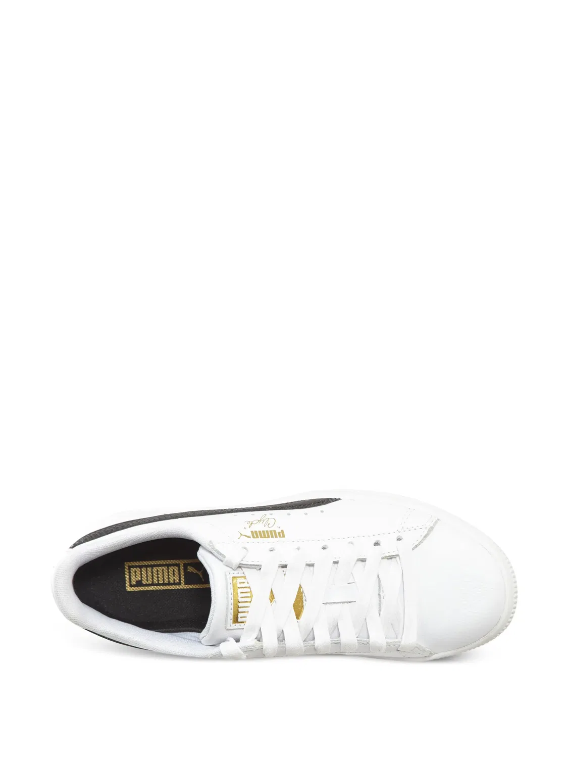 Кроссовки Clyde Core White/Black Puma Kids, белый — фото 2