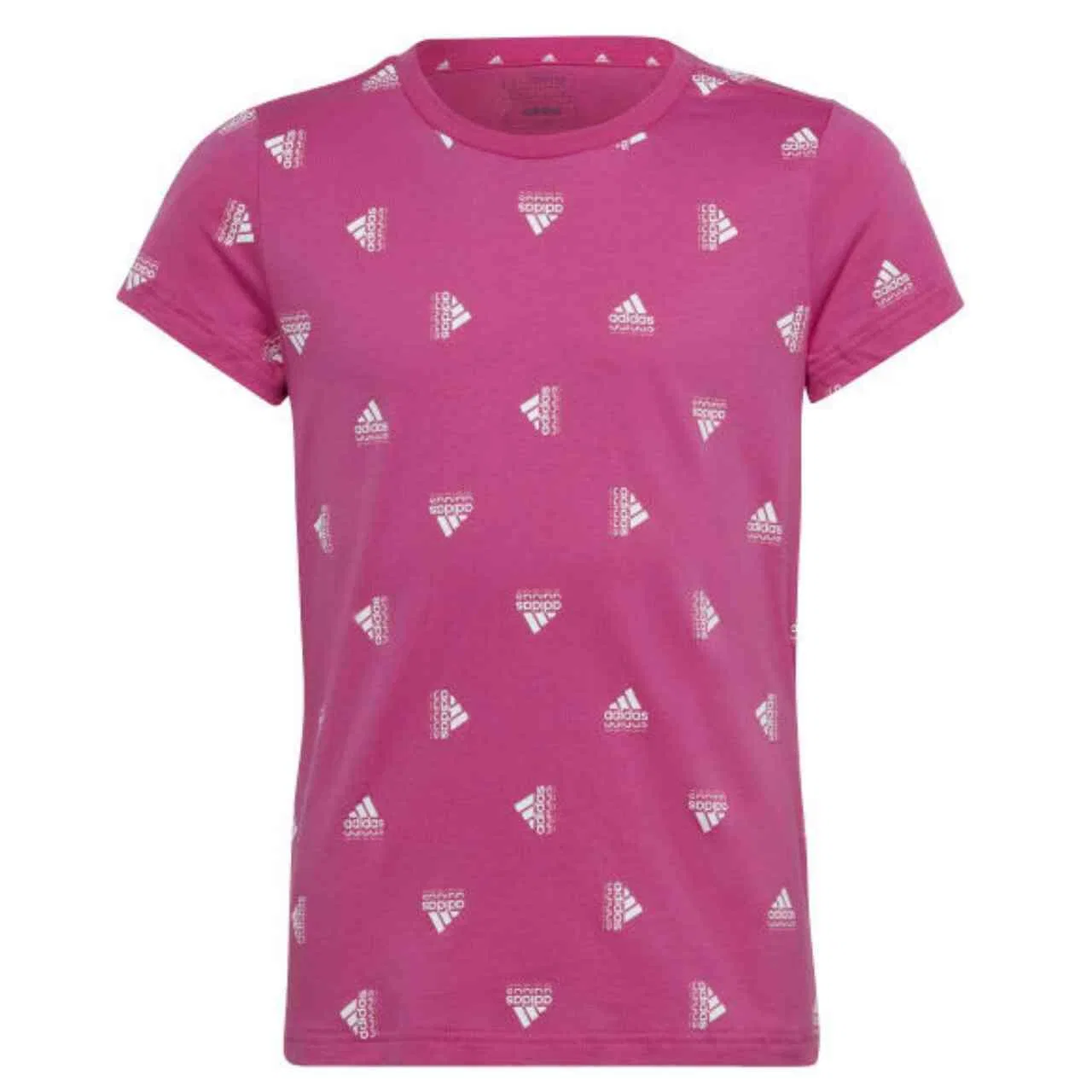 Детская футболка с принтом Brand Love Print Adidas, Rosa — фото 2