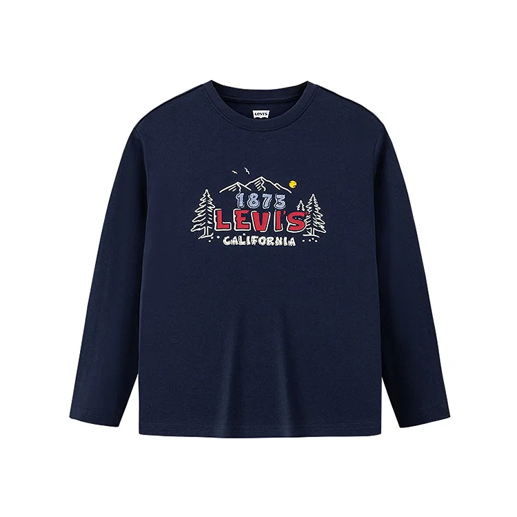 Детская футболка с круглым вырезом Grade School Levi's, White Egret White — фото 3