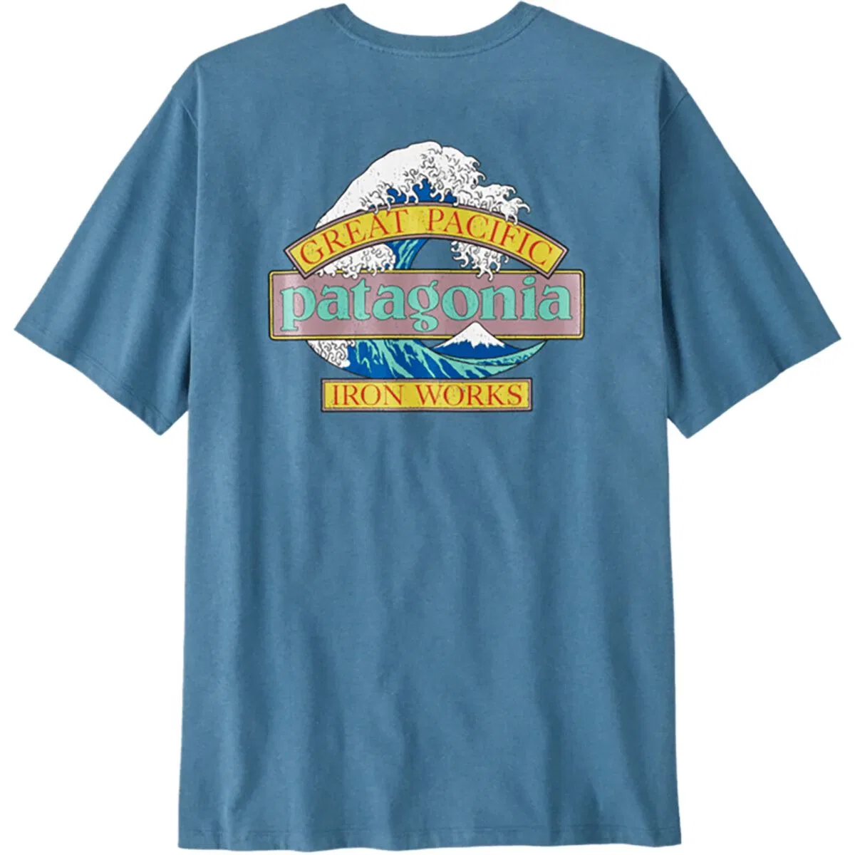 Мужская футболка с принтом Great Waves Responsibili-Tee Patagonia, Shore Blue