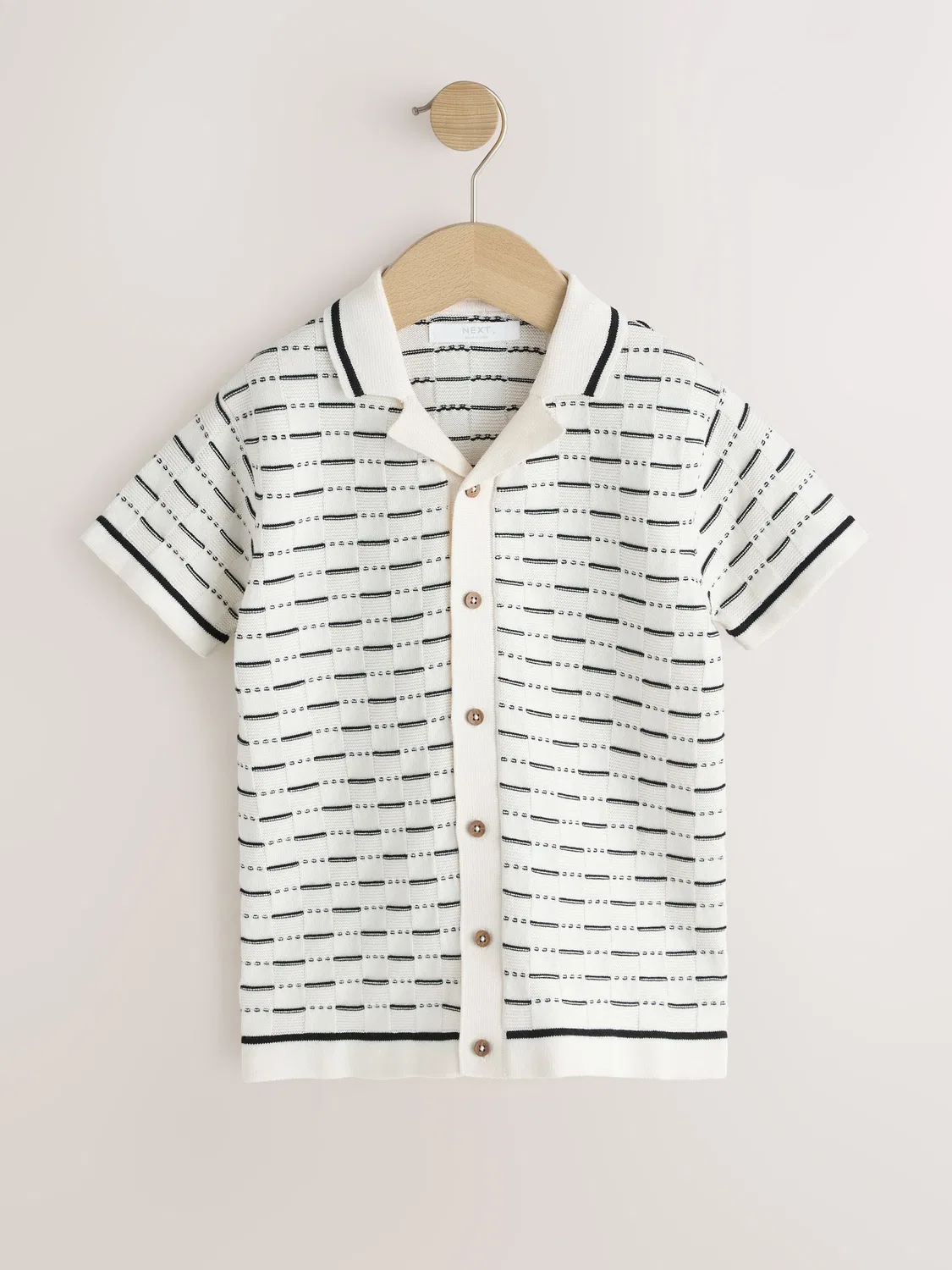 Поло с отложным воротником, текстурированное, Navy/White Next
