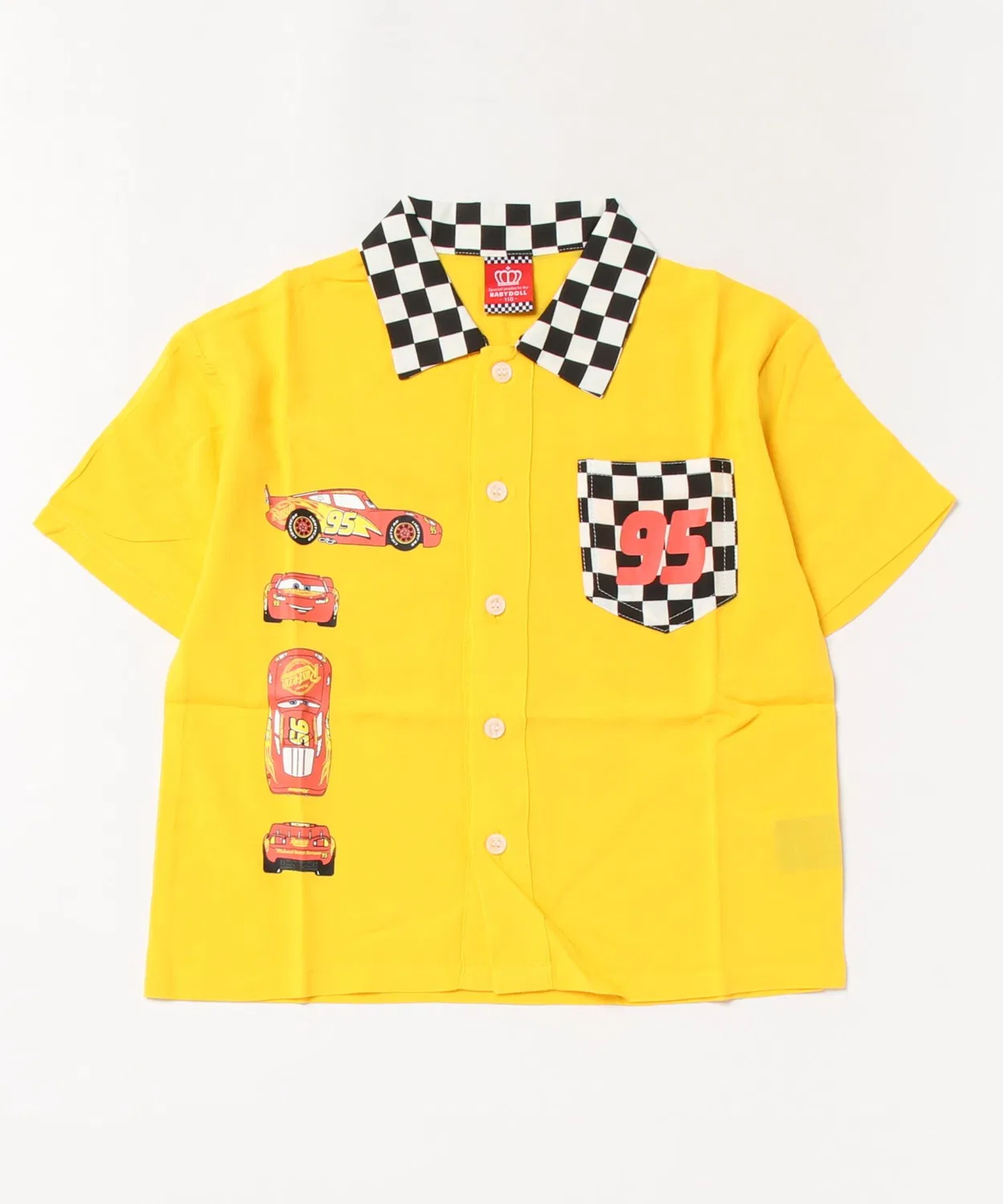 Детская рубашка с коротким рукавом с принтом Cars 1754K Disney, Yellow