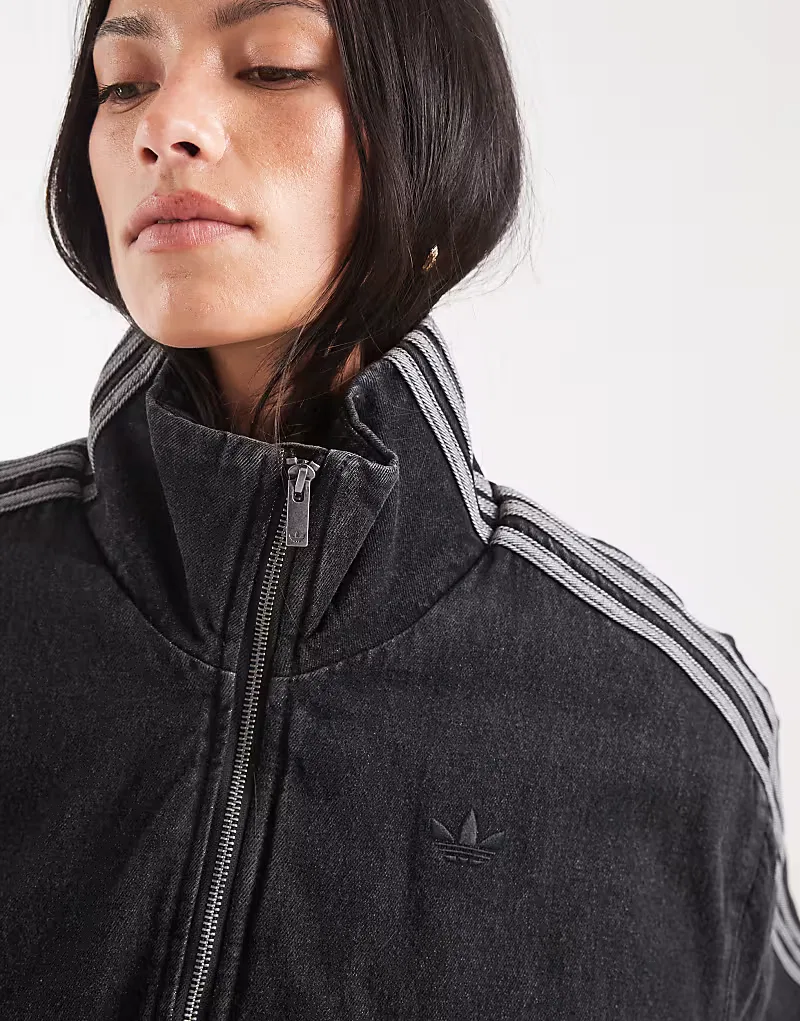 Куртка Adidas Originals Firebird из натурального черного денима — фото 3