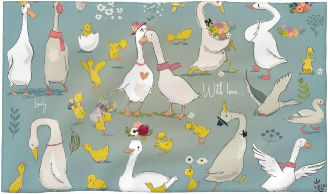 Фланелевая салфетка для лица 70x40 см, Pevtufa, Cute Farm Birds