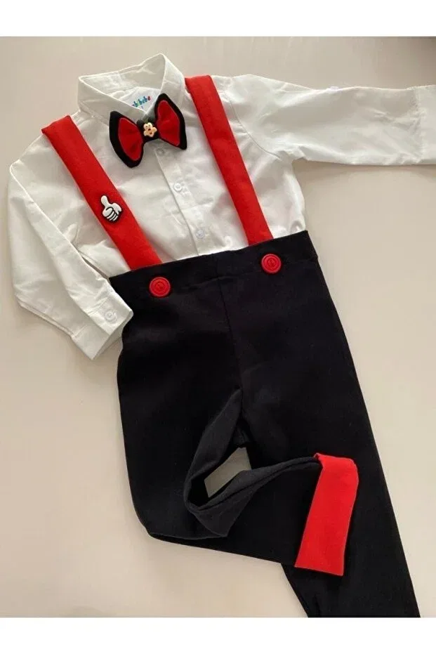 Детский комбинезон для мальчиков с длинным рукавом Tubibebe, Black Red — фото 2