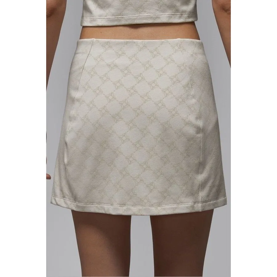 Спортивная юбка-шорты Nike Jordan Brooklyn Slim Fit High Rise Knit Skort, Бежевый — фото 2