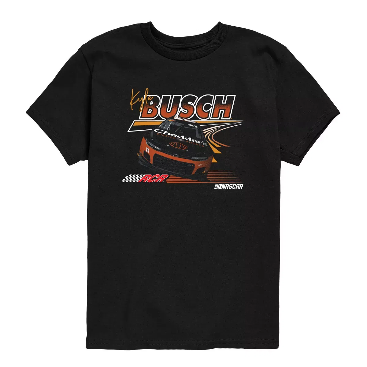 Детская футболка с коротким рукавом Kyle Busch Race Lines NASCAR, Black