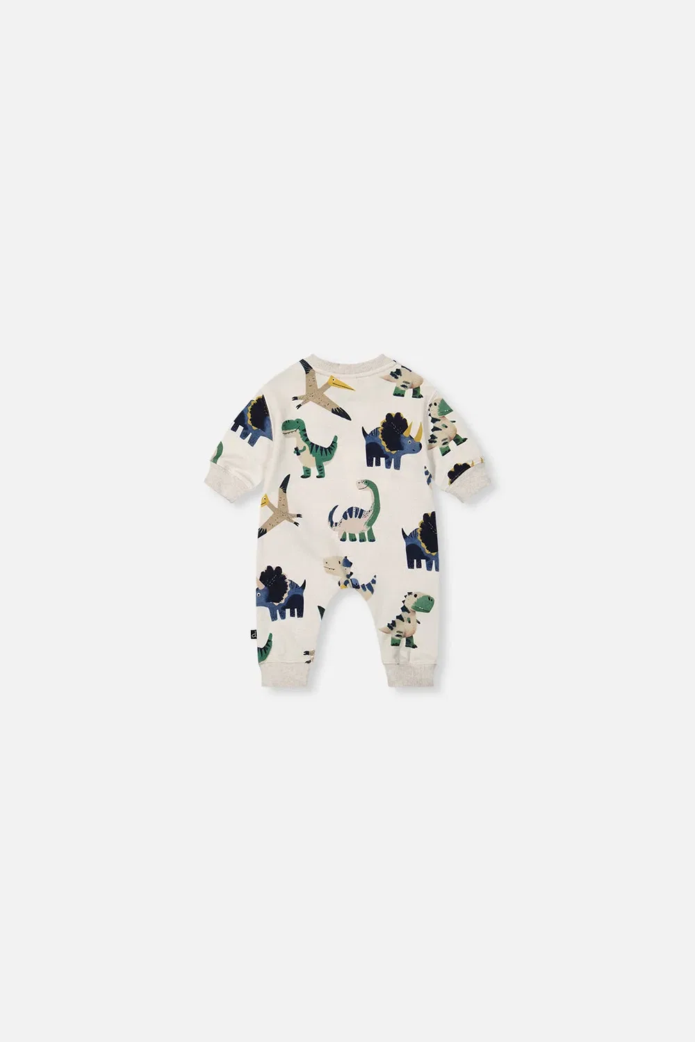 Детский комбинезон из флиса с принтом динозавров Deux par Deux, Beige Dinosaur Print — фото 2