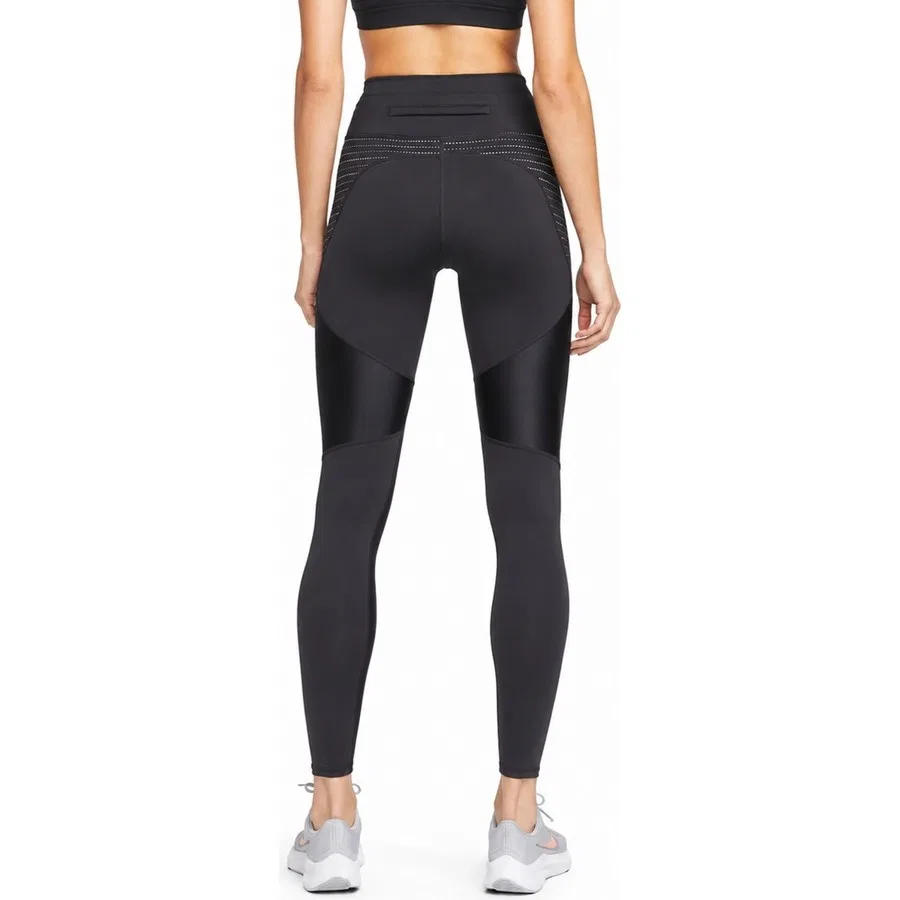 Женские спортивные леггинсы с длинным рукавом Nike Dri-FIT Run Division Epic Luxe Reflective, Черный — фото 2