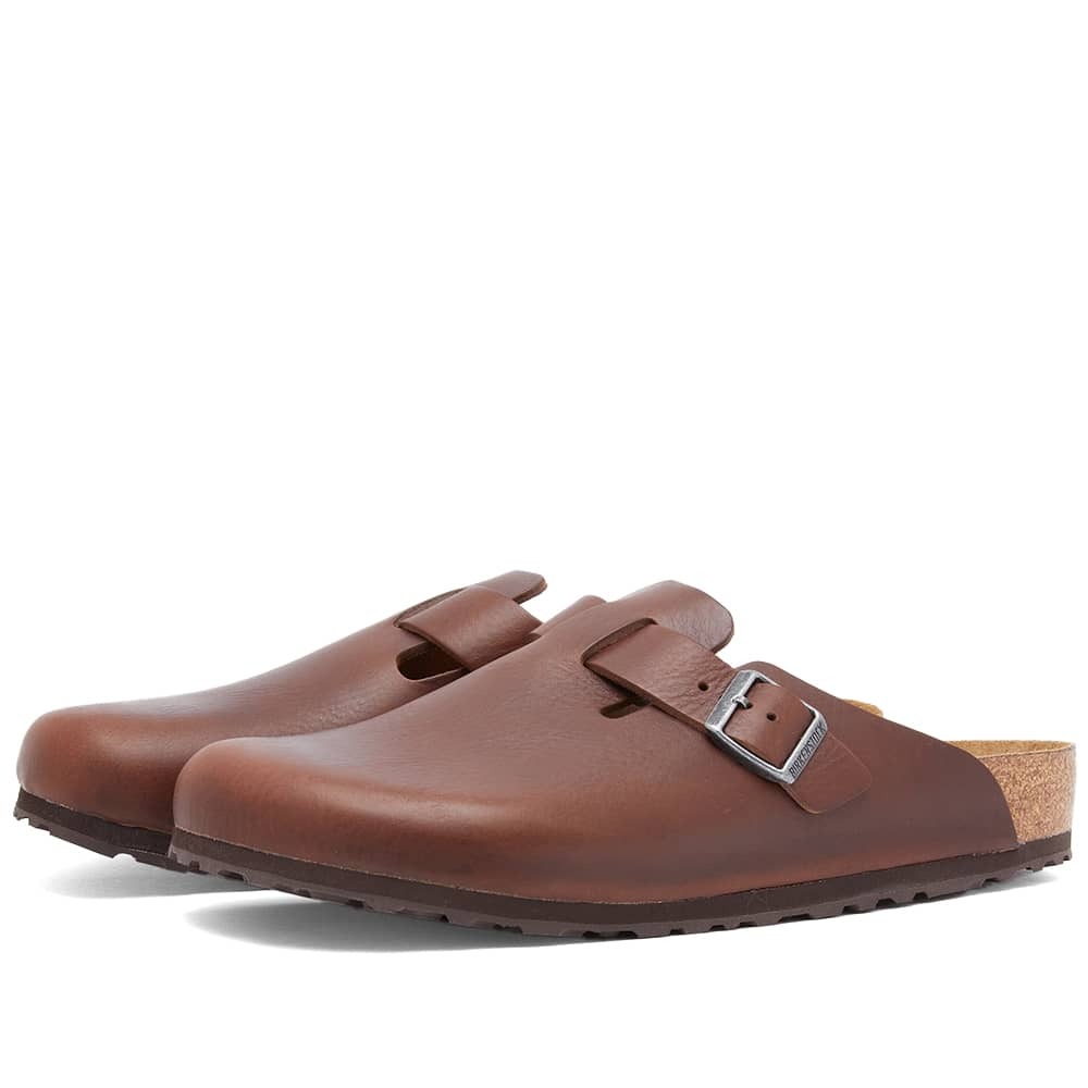 Мюли Birkenstock Boston Grip Leather Vintage, коричневый