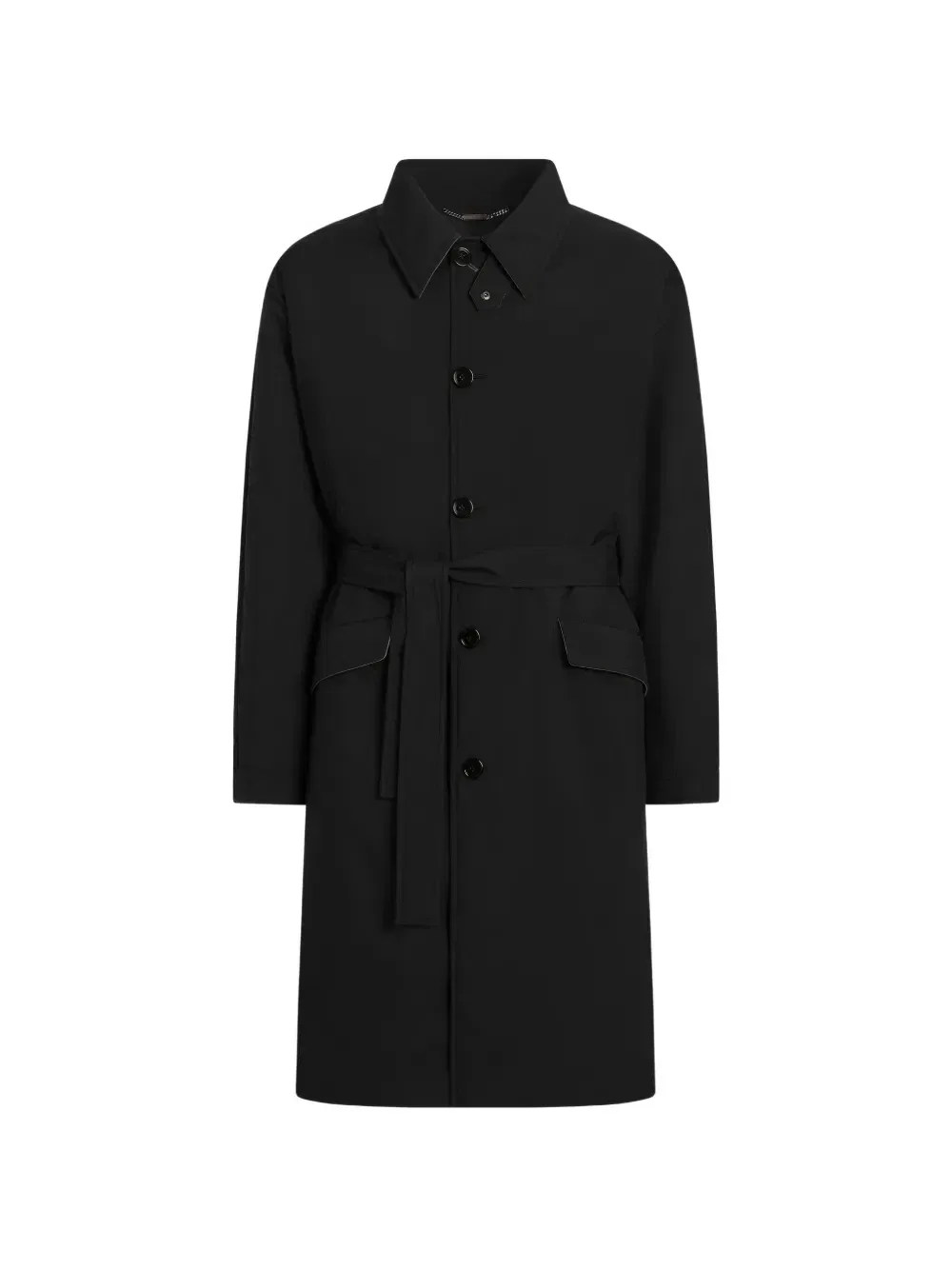 Однобортный нейлоновый тренч DOLCE & GABBANA, черный