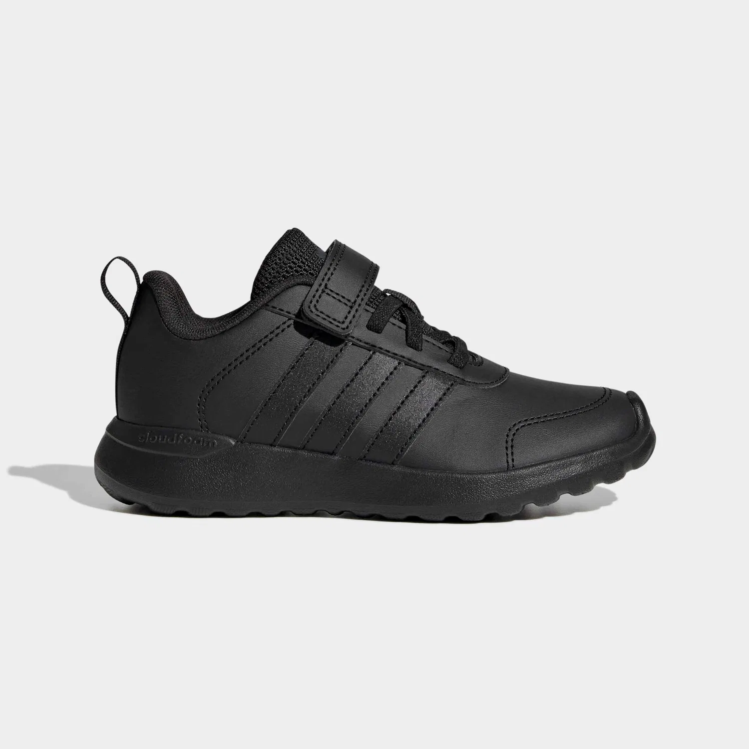 Детские спортивные кроссовки на липучке Adidas Sportswear, Core Black/Core Black/Grey Six — фото 2