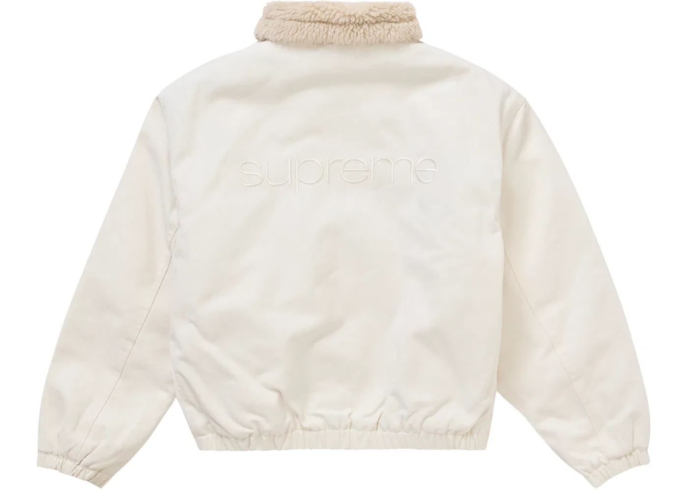 Мужская куртка-бомбер с воротником из искусственного меха Supreme Supreme, Белый — фото 3
