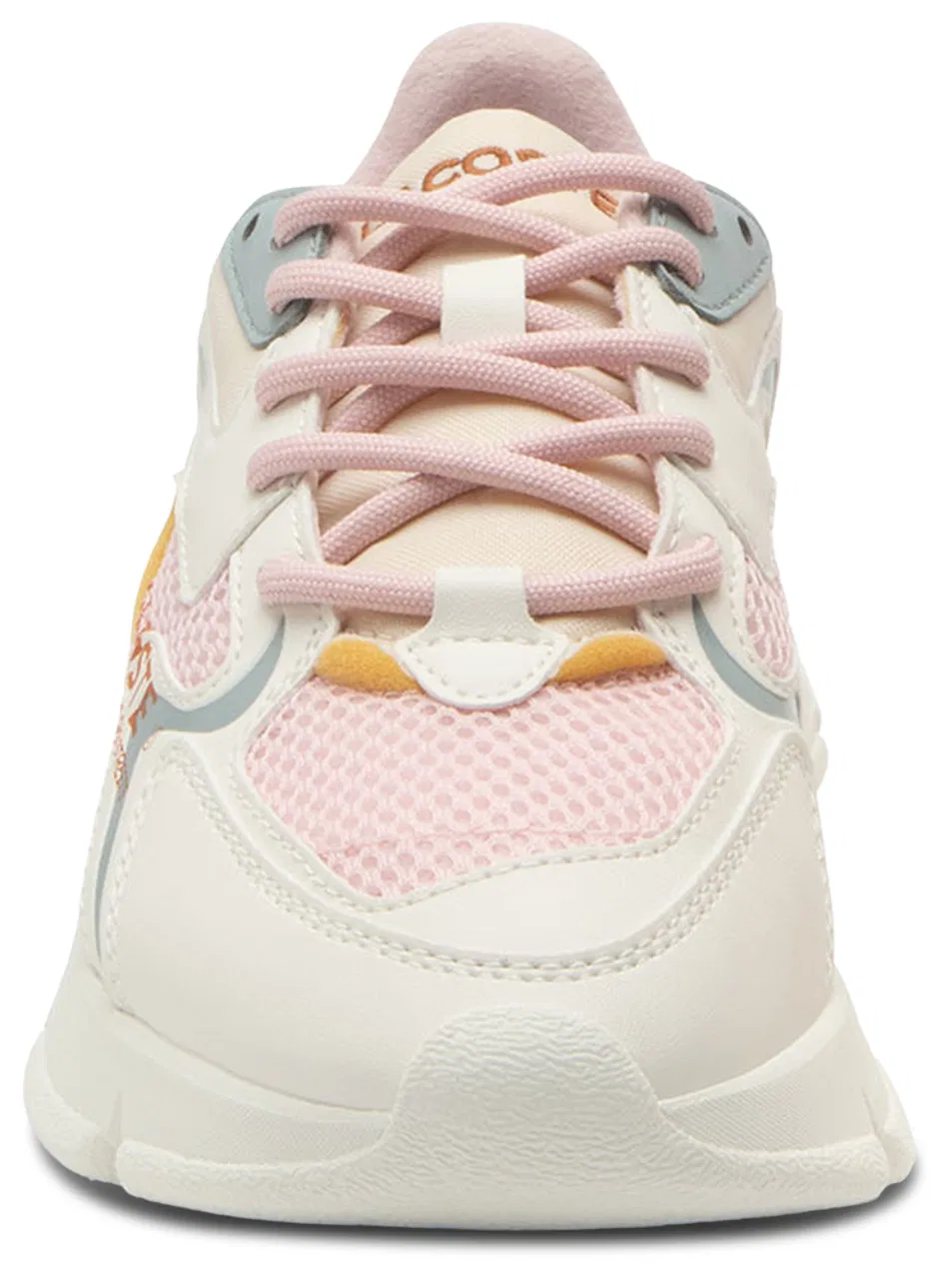 Детские кроссовки для девочек с металлическим блеском Lacoste Neo, Tan/Light Pink — фото 4