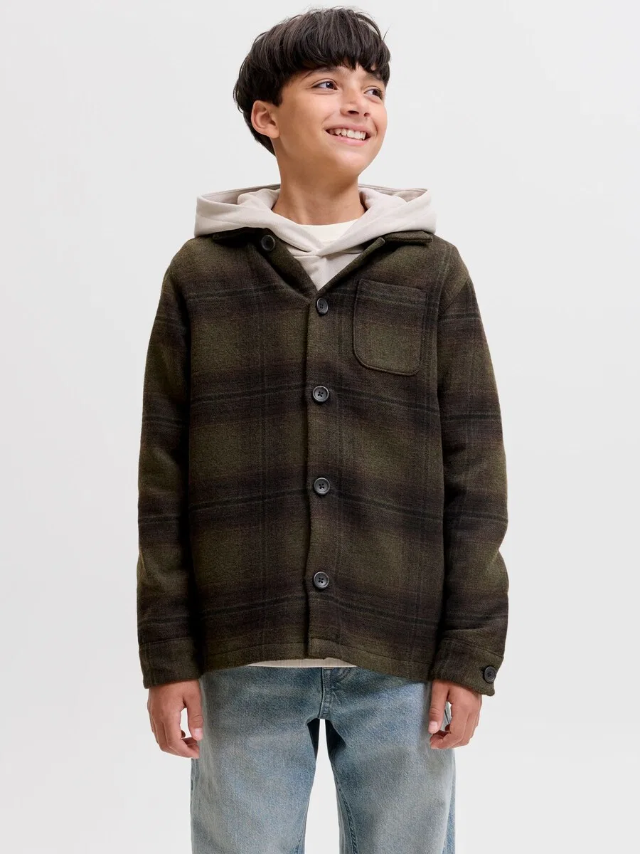 Детская куртка Jack & Jones Junior стандартного кроя, межсезонная, зеленого цвета — фото 2