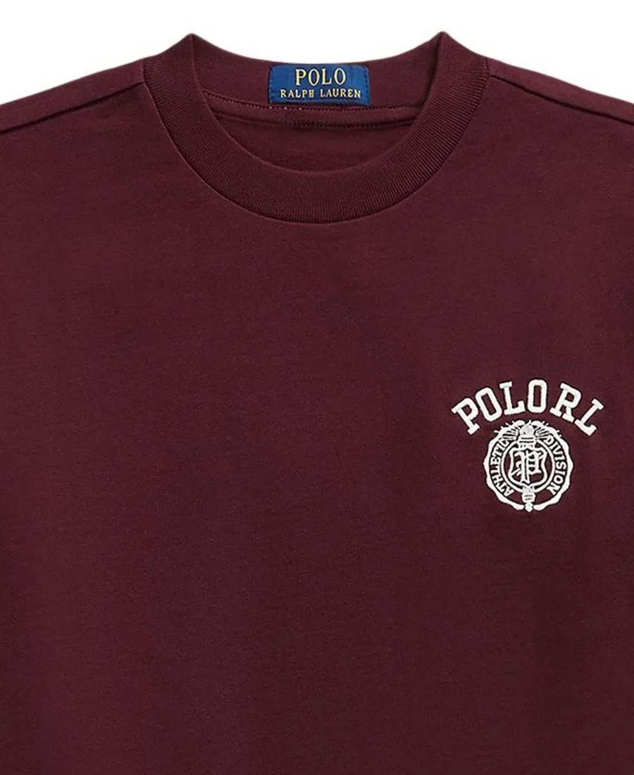 Футболка оверсайз с вышивкой Polo RL Polo Ralph Lauren, Rich Ruby — фото 3