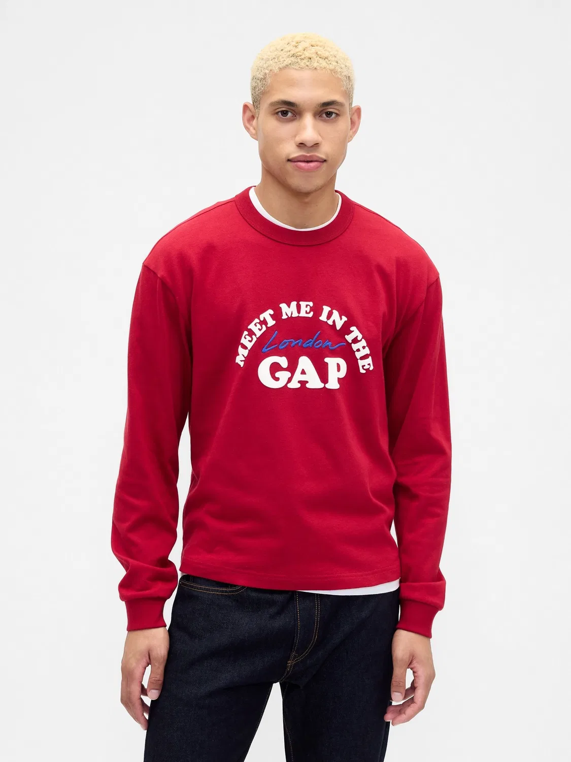 Футболка с логотипом London Gap, красный
