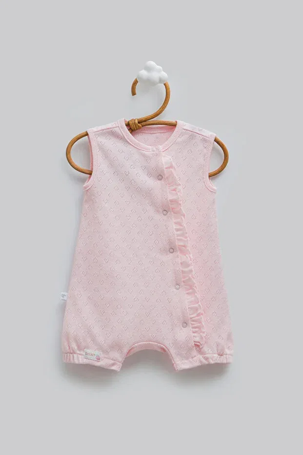 Детский ромпер для девочек с оборками Caramell, Pink