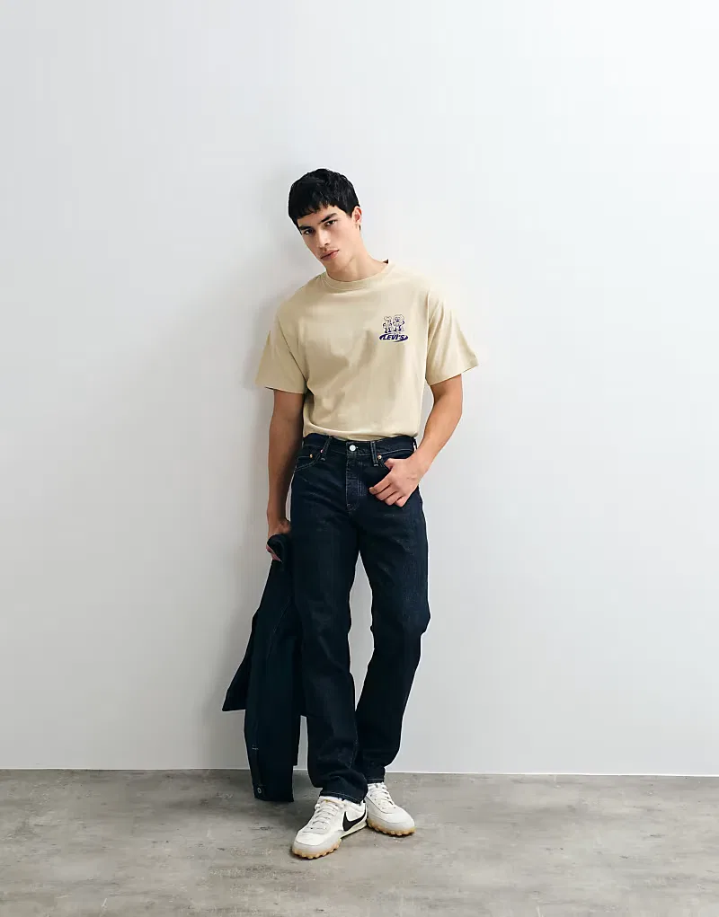 Футболка Levi's с графическим принтом на спине, бежевый — фото 3