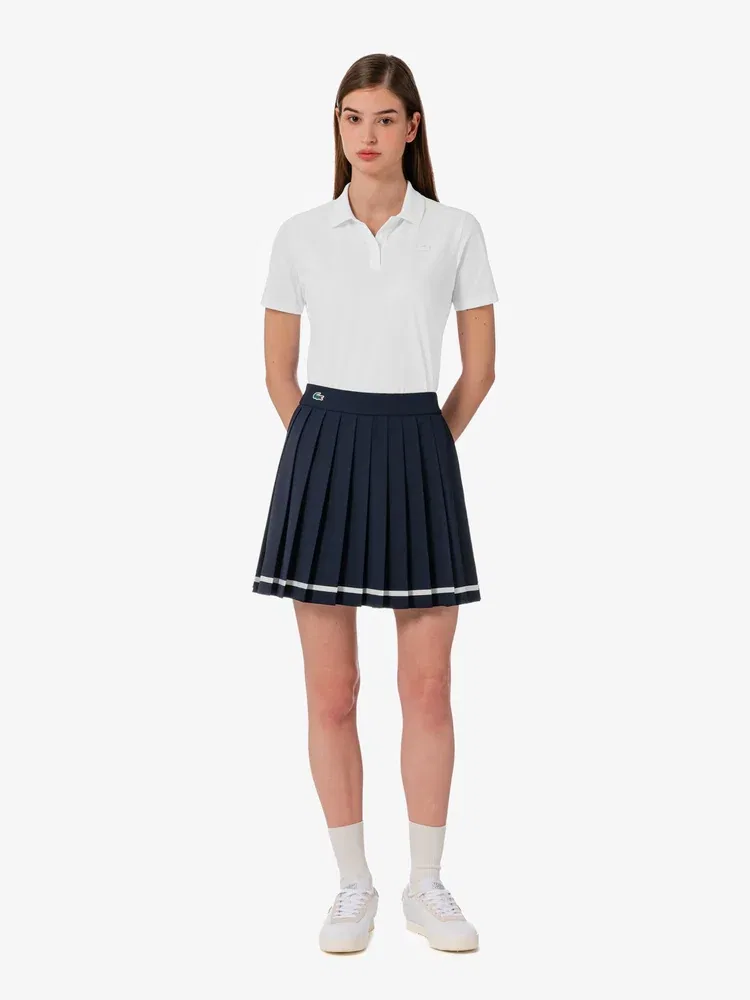 Юбка мини LACOSTE Navy с логотипом — фото 4