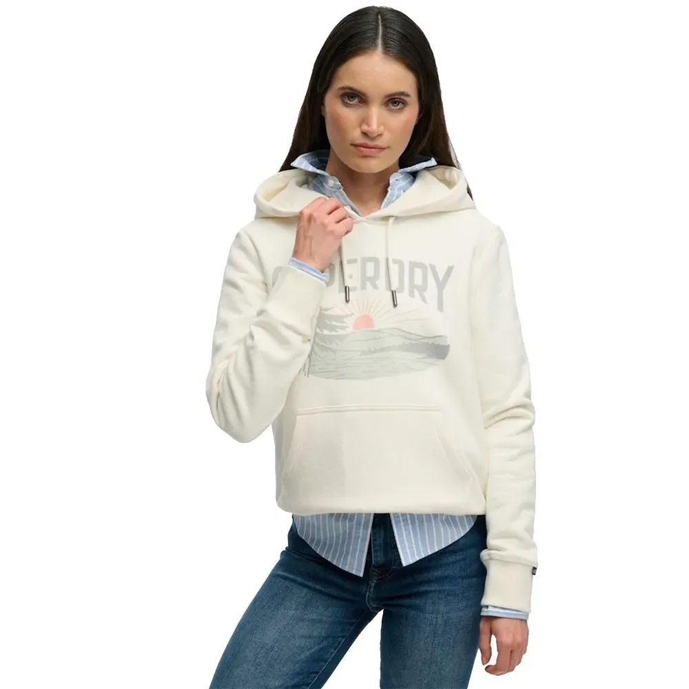 Худи Relaxed Fit Retro Outdoor Superdry, бежевый