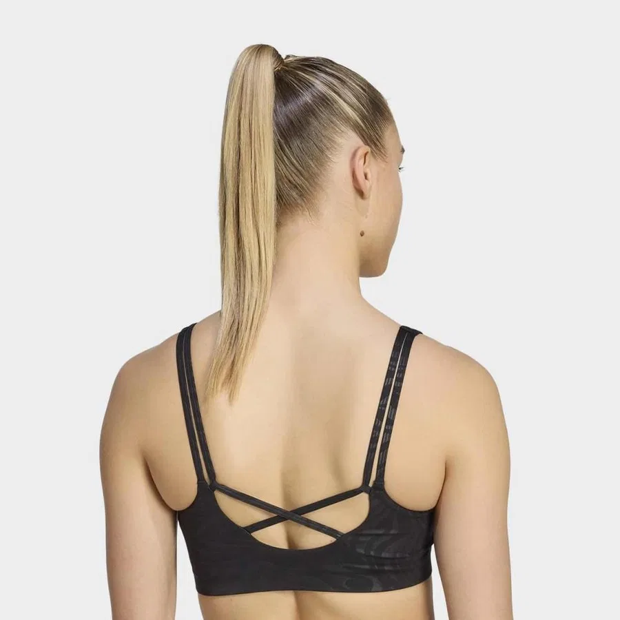 Спортивный бюстгальтер с принтом All Me Essentials adidas, Черный — фото 3